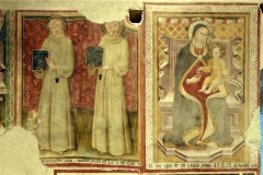 60 Due figure di San Bernardino e; Madonna in trono,