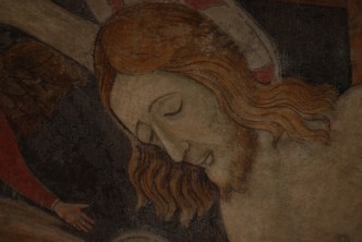 Particolare dell'affresco di scuola dell'alunno